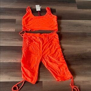 Vibrant Orange Two-Piece Set